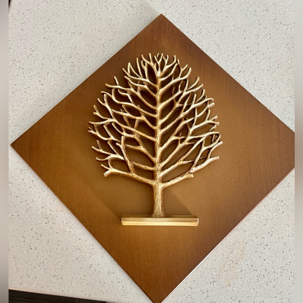 SyrocoWood Wall plaque Art Decor. 10” - Sculptural Tree of life. U.S.A.
